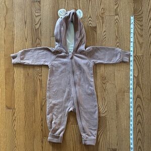 Cozy Brown Kids One Piece with Ears